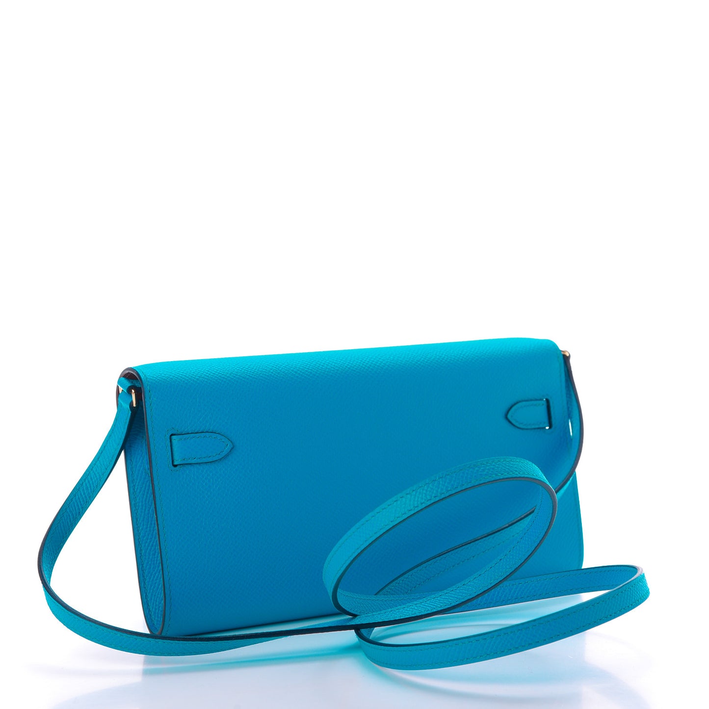 Epsom Kelly Wallet To Go Bleu Frida Bordeaux