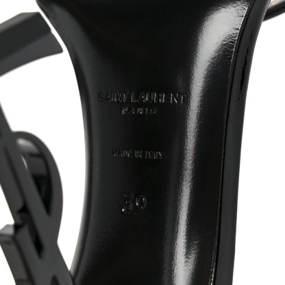 Saint Laurent Vernice Chiffon Opyum 110 Sandals 39 Black 8 of 10