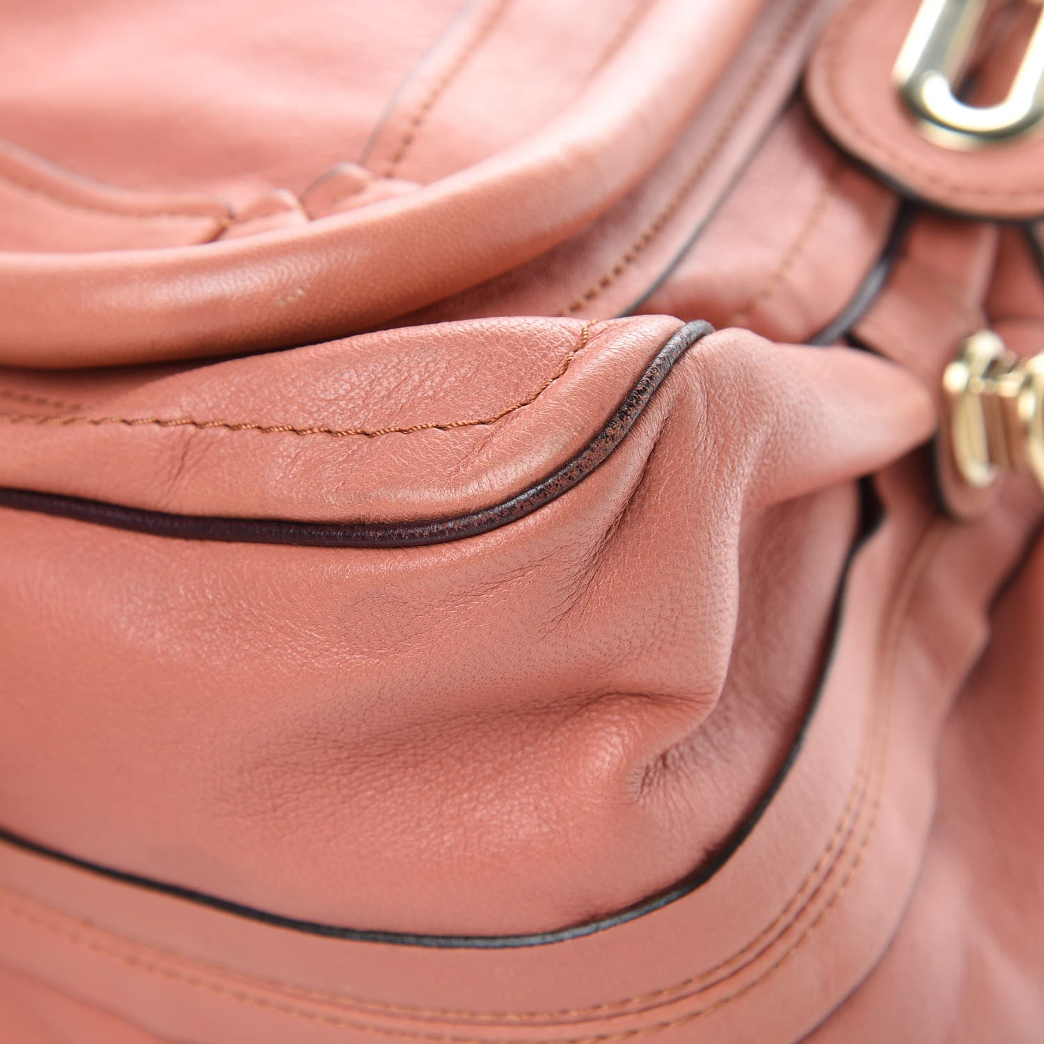 Chloe Calfskin Medium Military Paraty Peach Pink 10 of 17