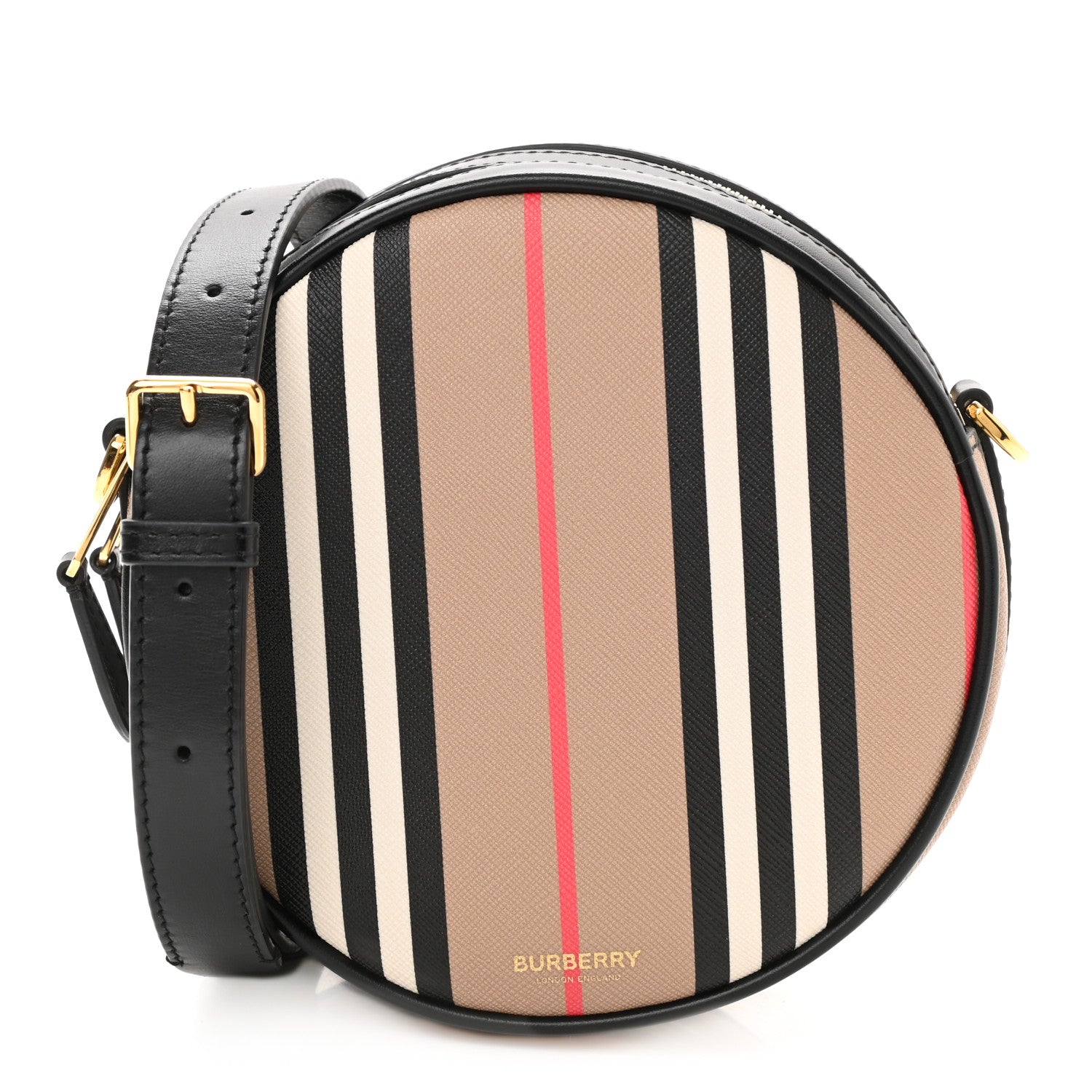 Burberry E-Canvas Calfskin Icon Stripe Louise Bag Archive Beige 1 of 8