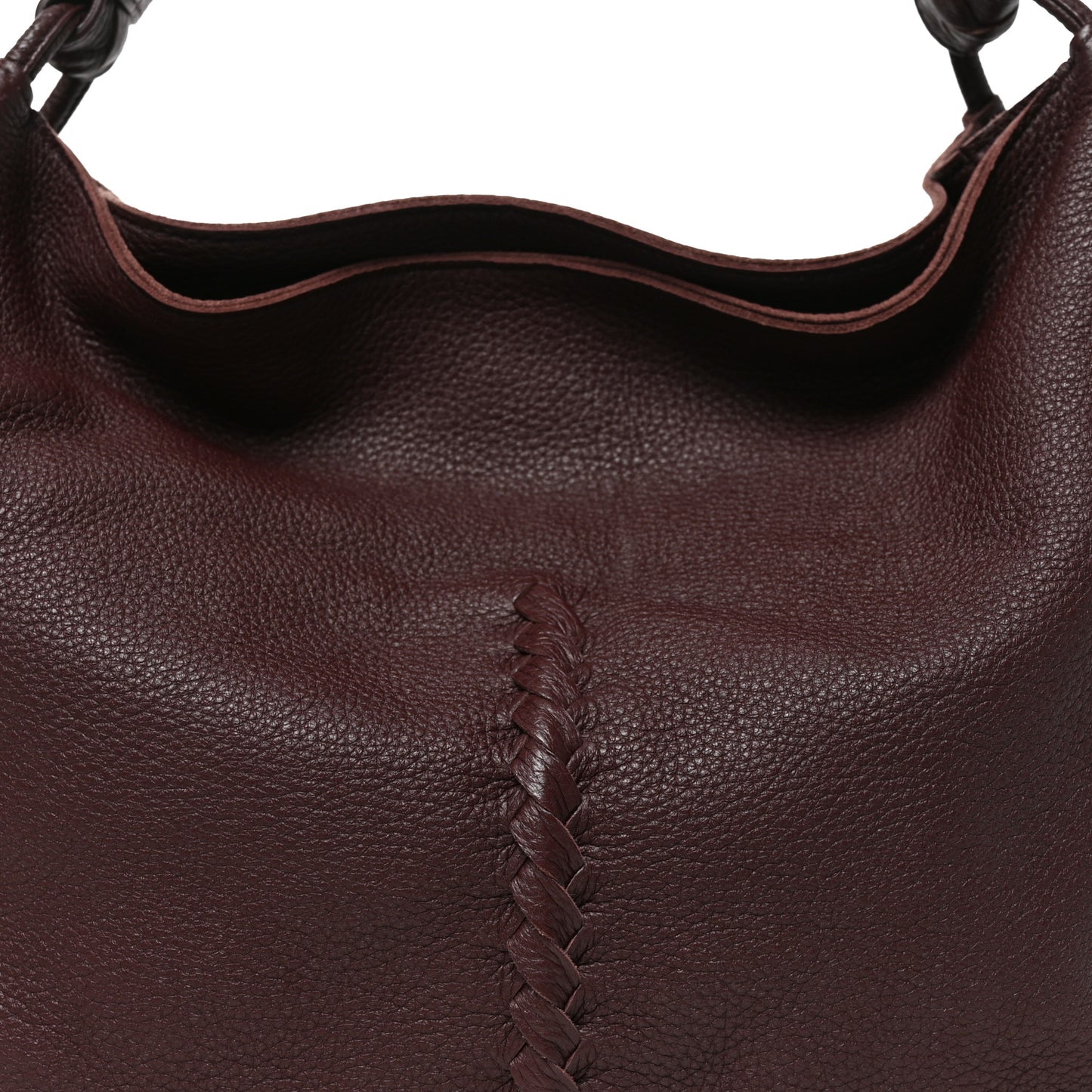 Cervo Deerskin Hobo Burgundy