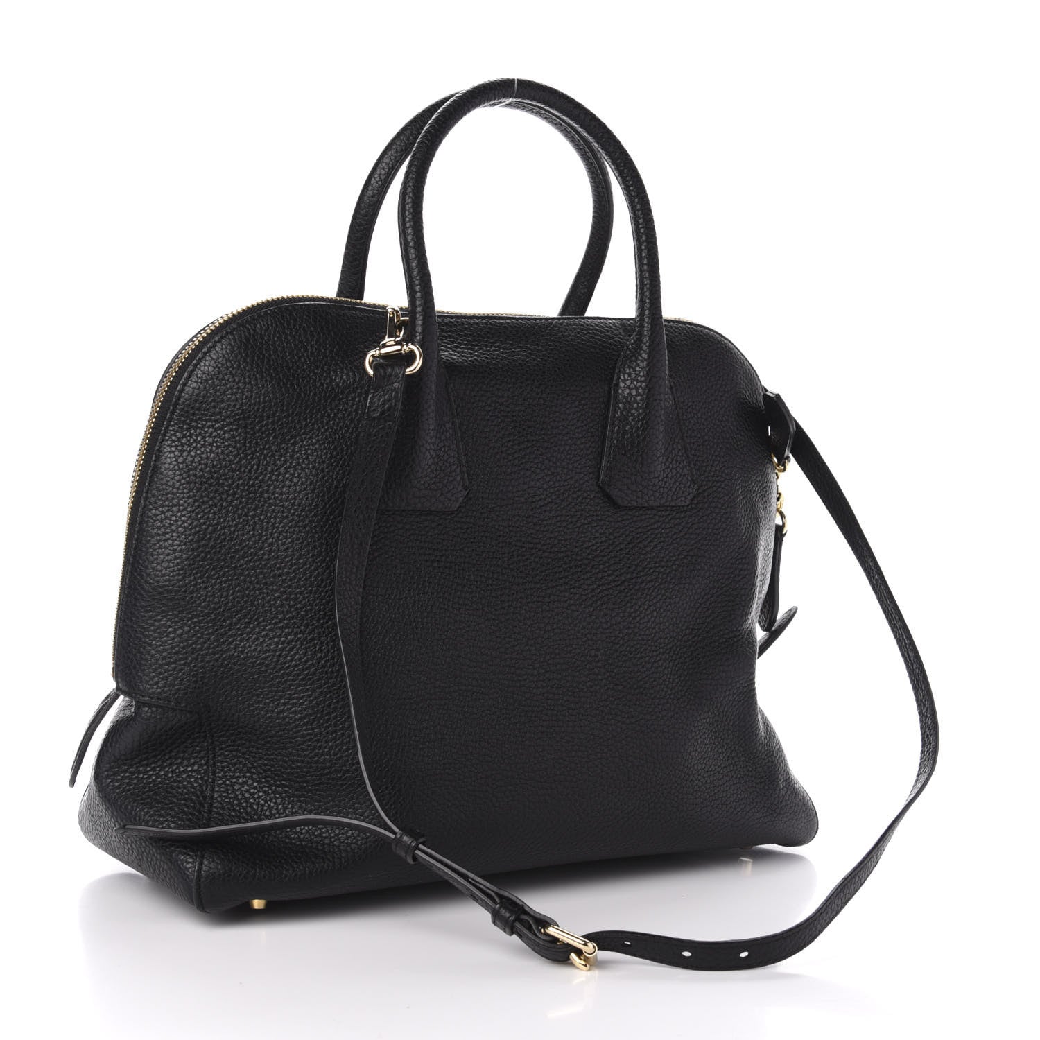Burberry London Grainy Calfskin Medium Greenwood Bowling Bag Black 3 of 10