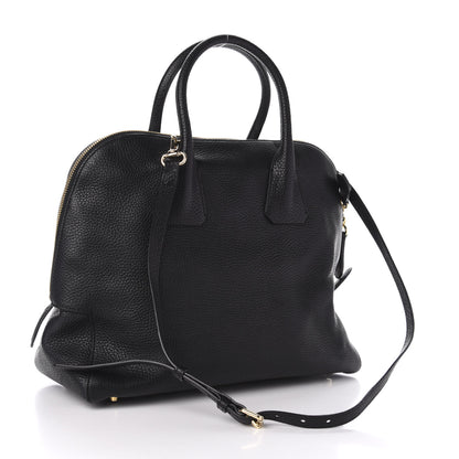 Burberry London Grainy Calfskin Medium Greenwood Bowling Bag Black 3 of 10
