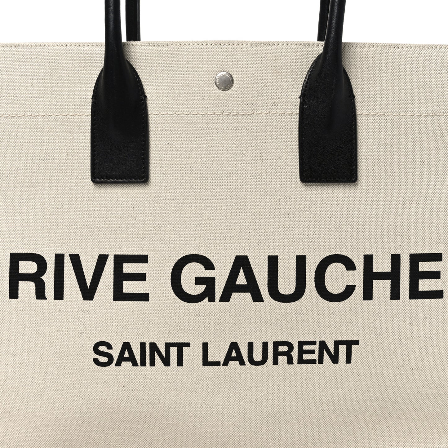 Linen Calfskin Rive Gauche Tote Optic White