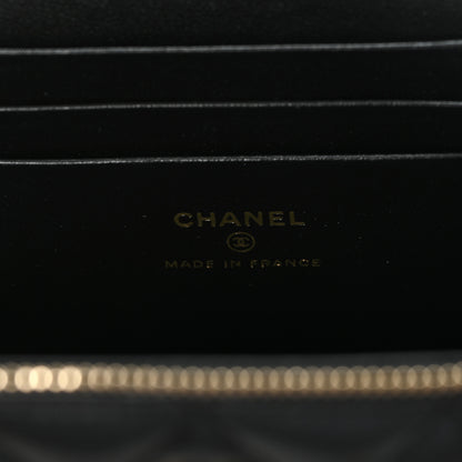Chanel Lambskin Quilted Small Top Handle Vanity Case With Chain Black 7 of 12