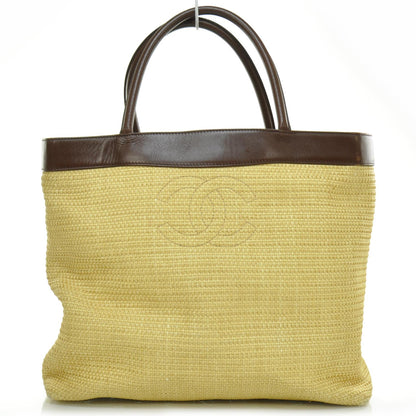 Chanel Straw Raffia Summer Tote Beige Brown 1 of 9