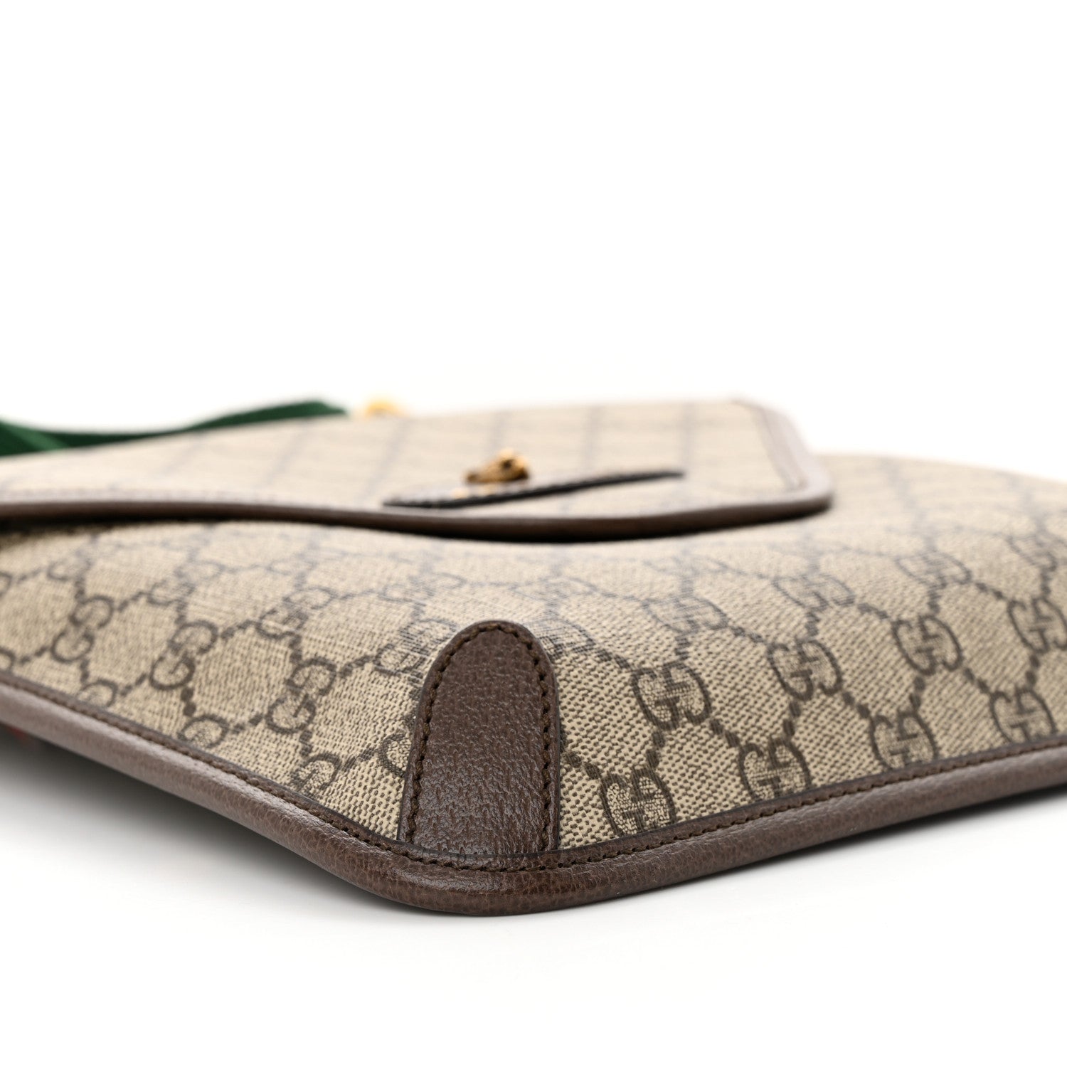Gucci GG Supreme Monogram Web Medium Neo Vintage Flap Messenger Bag Beige New Acero 9 of 10