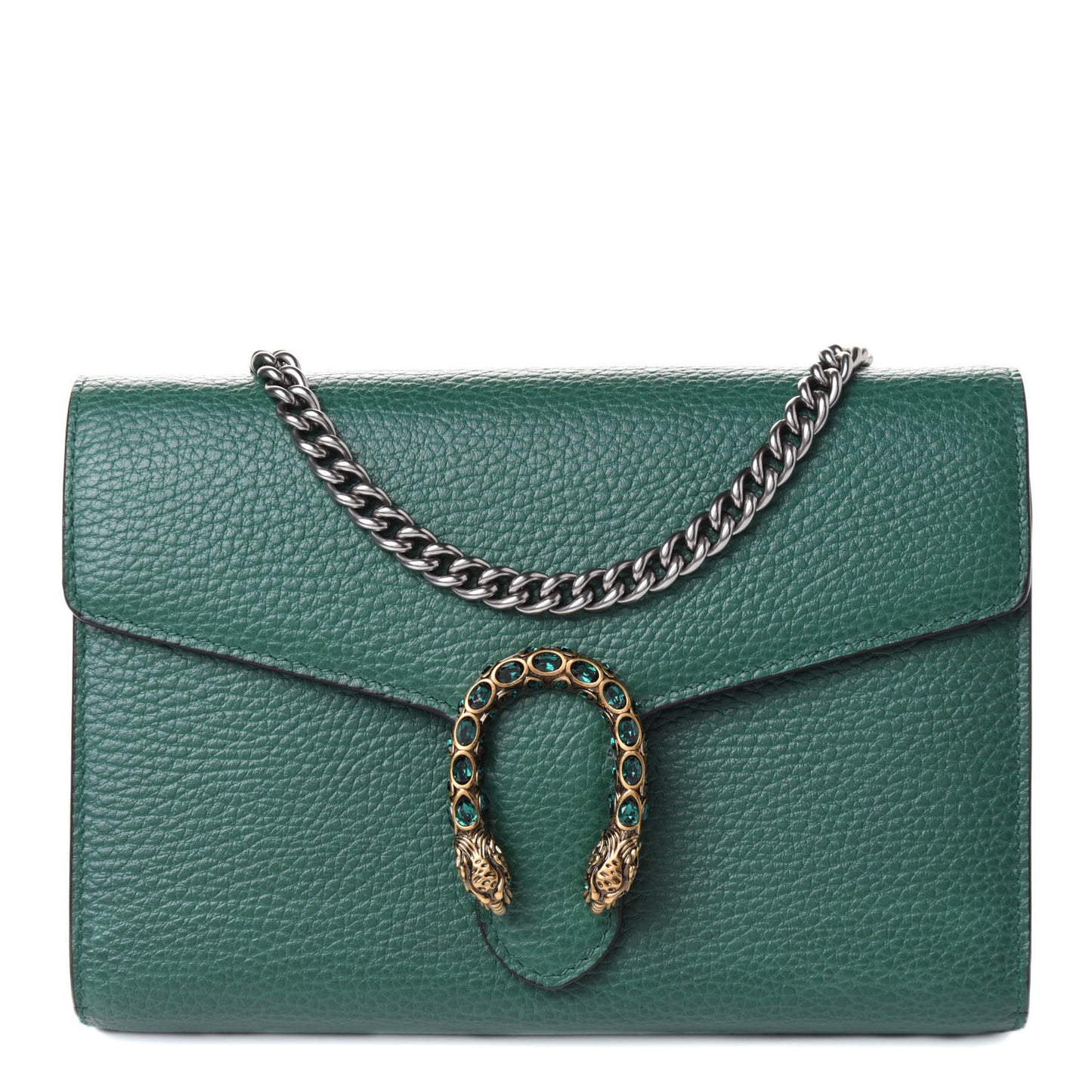 Calfskin Mini Dionysus Chain Wallet Emerald