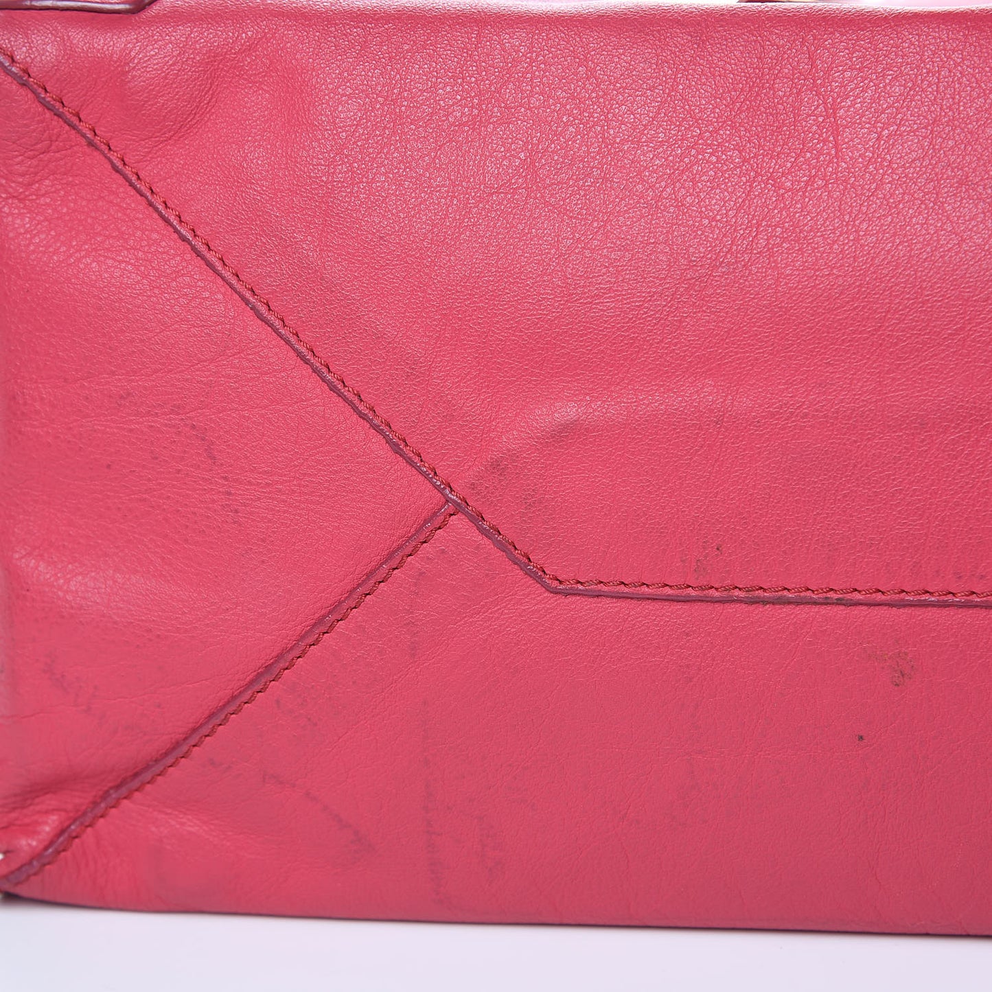 Veau Papier A4 Zip Around Tote Rouge Grenade