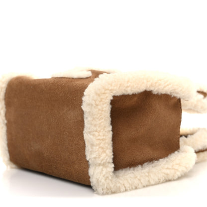 Telfar X UGG Suede shearling Small Shopping Bag Chestnut 11 of 12