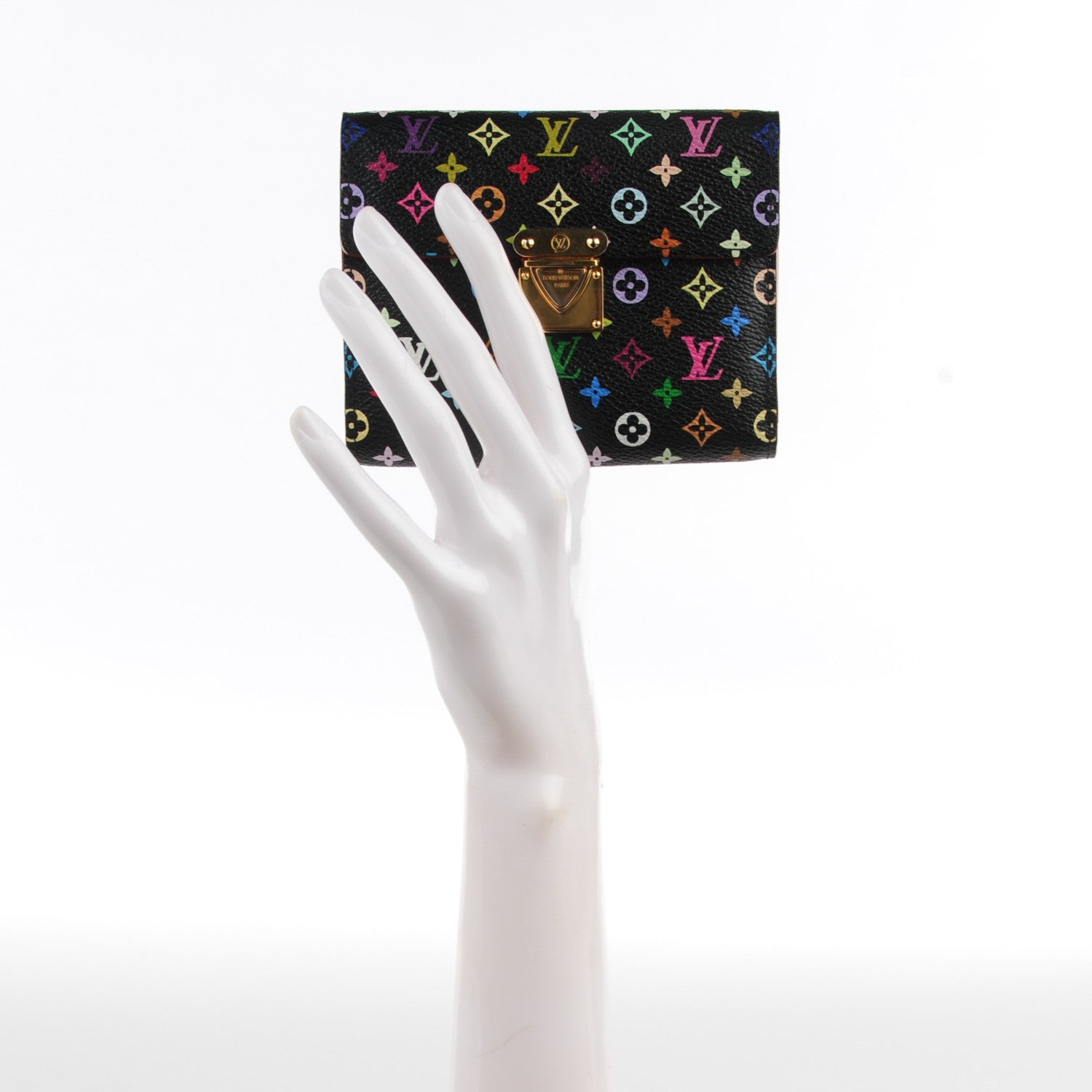 Louis Vuitton Monogram Multicolor Koala Wallet Black 2 of 7