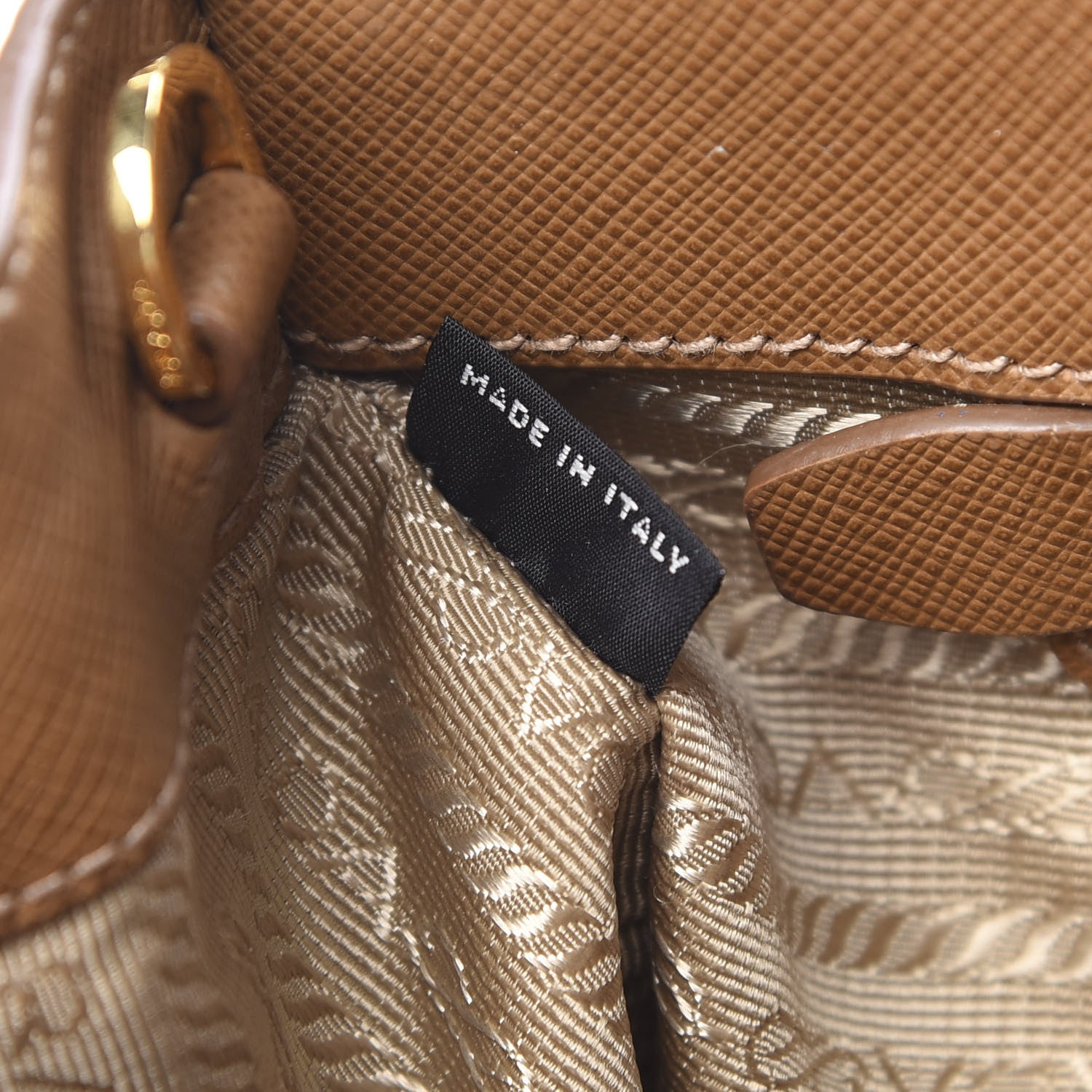 Prada Saffiano Small Galleria Double Zip Tote Caramel 9 of 21