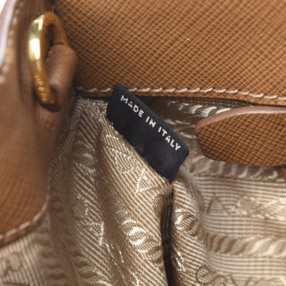 Prada Saffiano Small Galleria Double Zip Tote Caramel 9 of 21