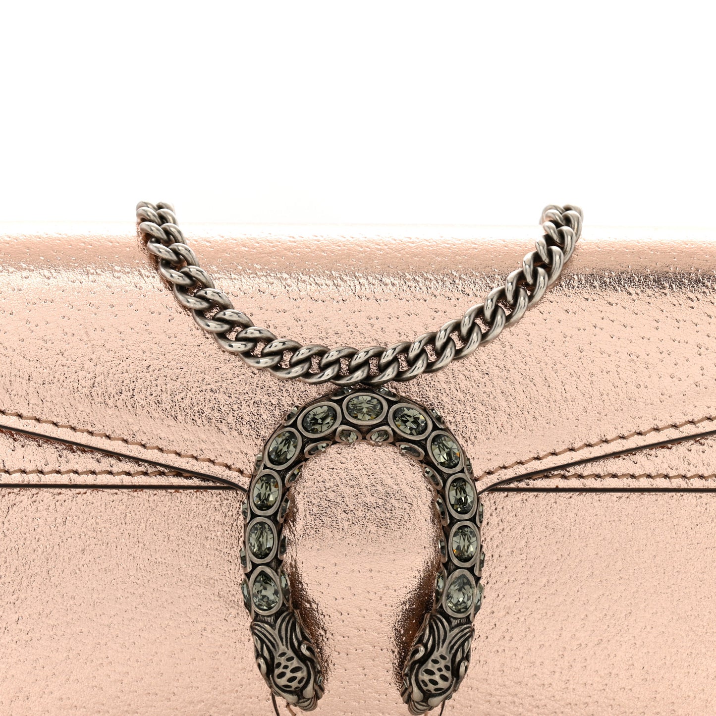 Metallic Calfskin Super Mini Dionysus Shoulder Bag Rose Gold