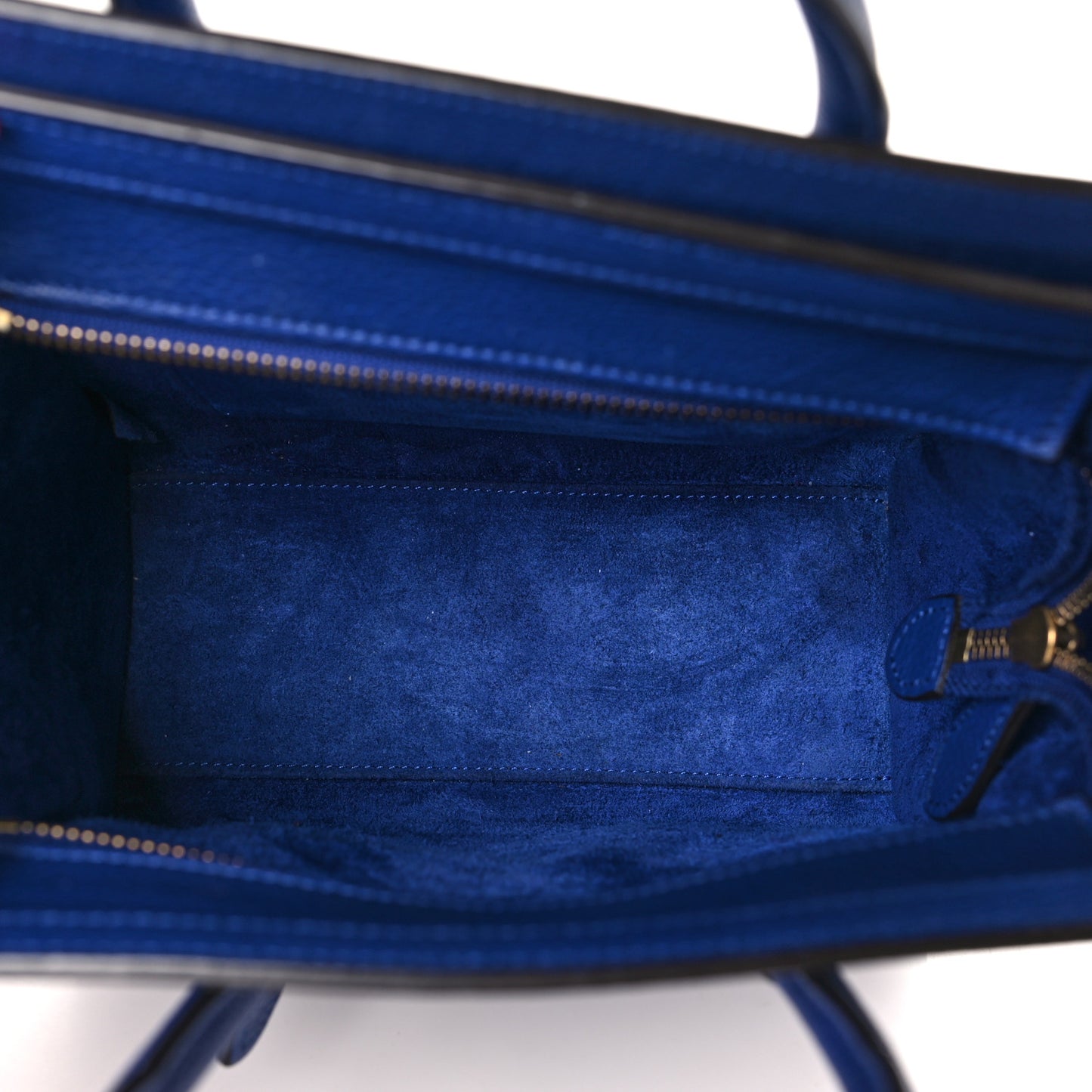 Drummed Calfskin Nano Luggage Indigo