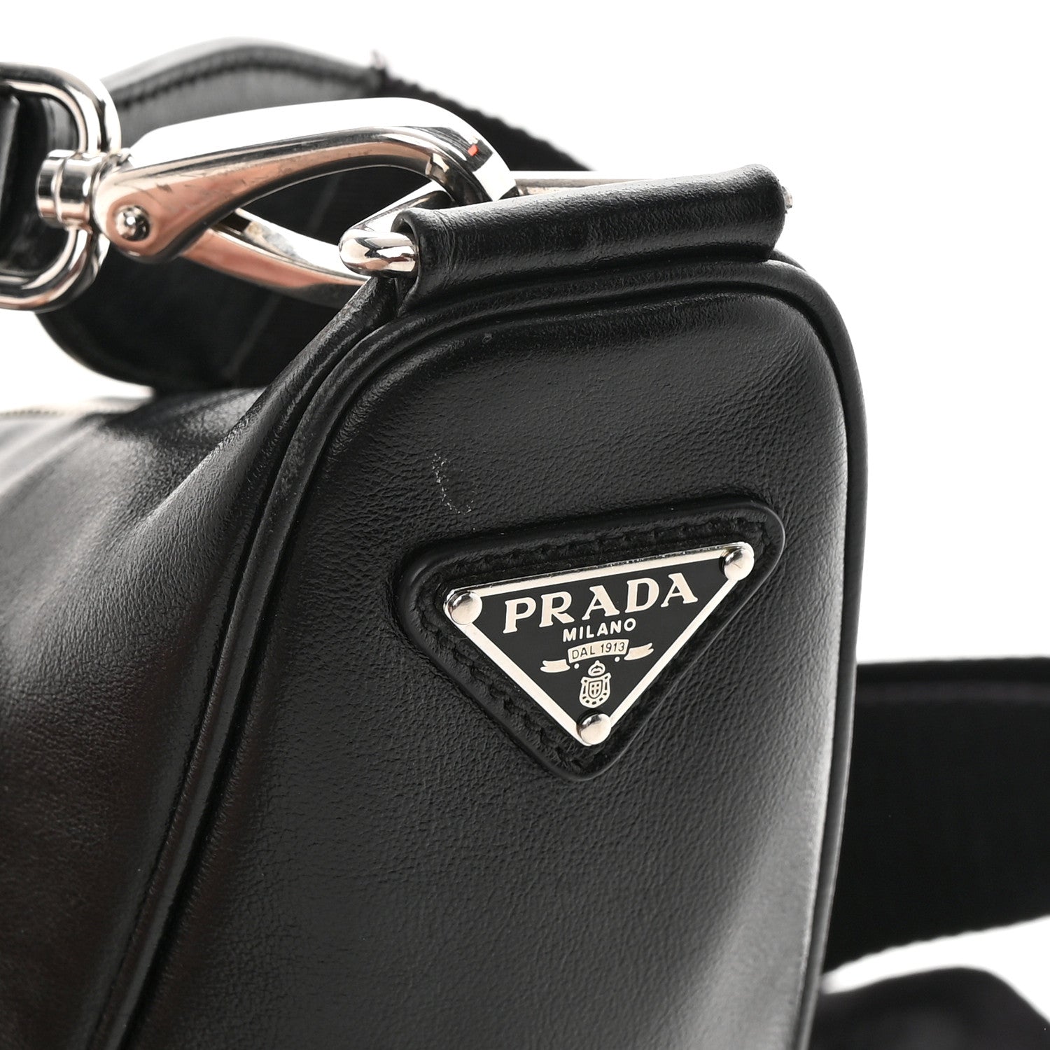 Prada Grace Lux Triangle Shoulder Bag Black 14 of 14