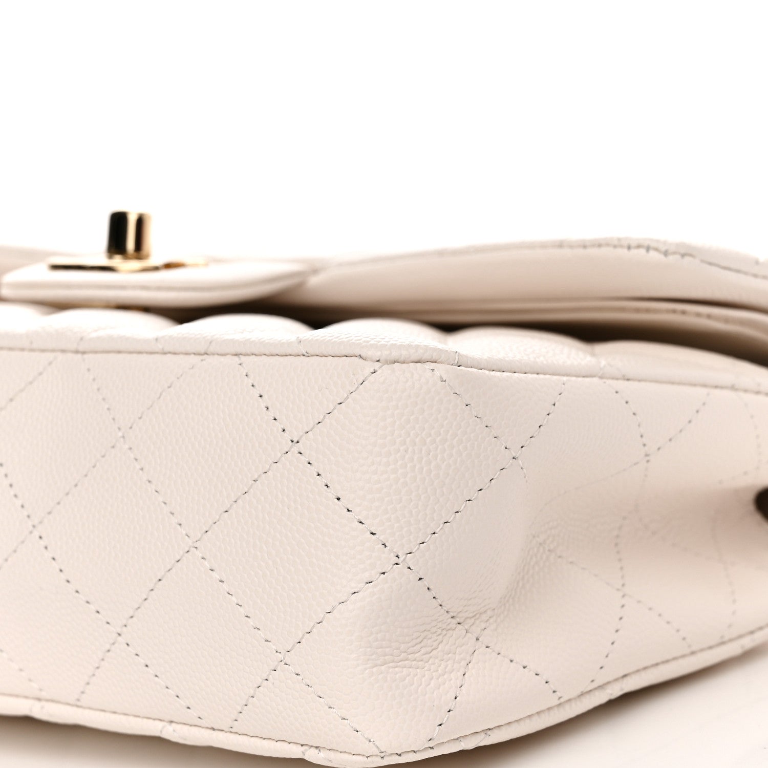 Chanel Caviar Quilted Small Double Flap White 10 of 11