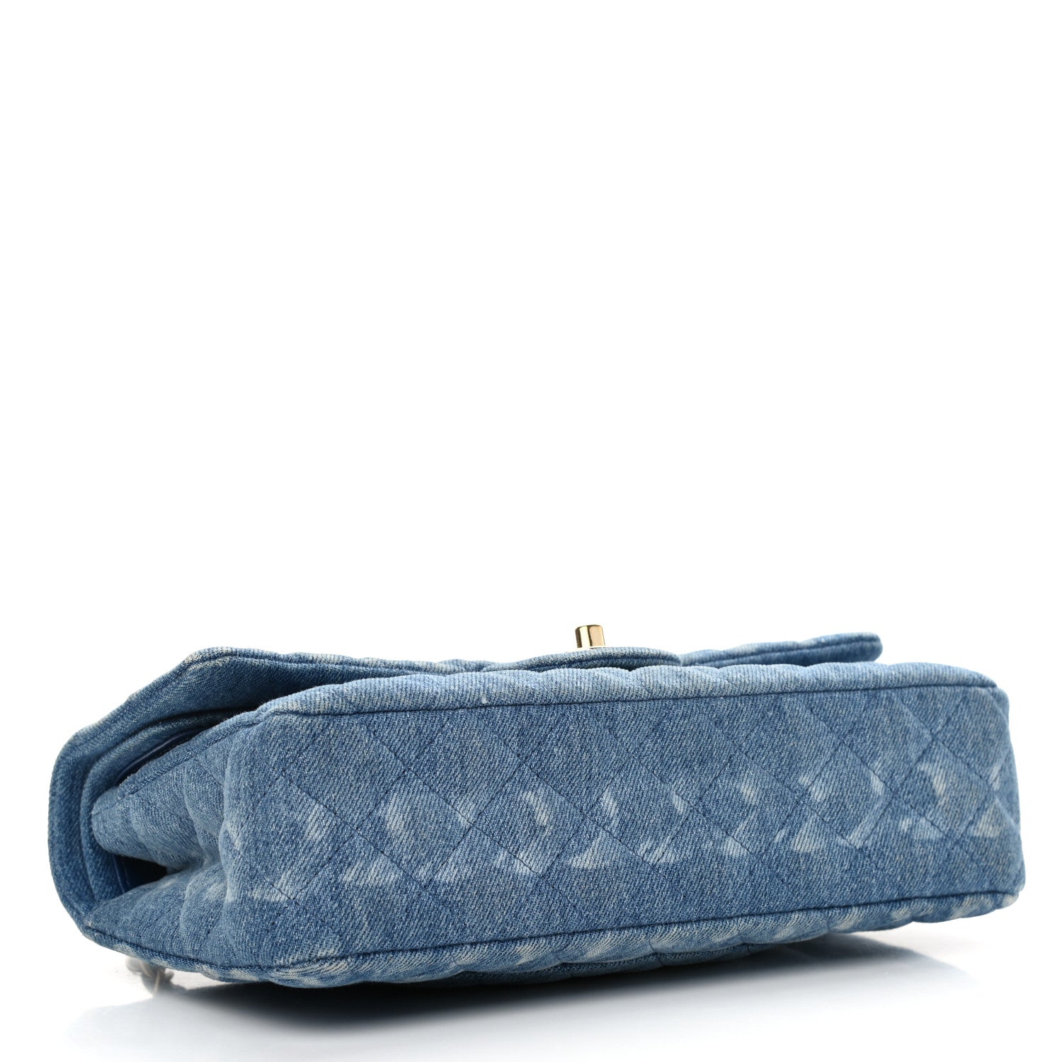 Chanel Denim Quilted Medium Double Flap Blue 4 of 10