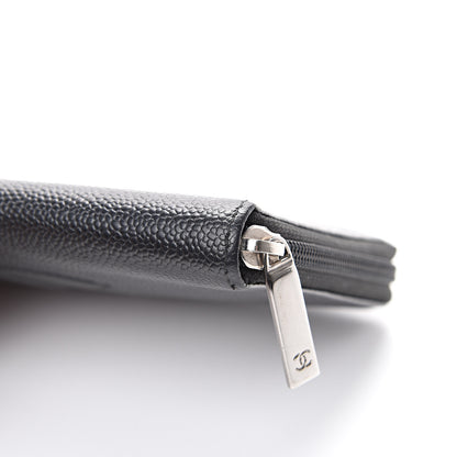 Chanel Caviar Large Timeless CC Zip Around Organizer Wallet Black 12 of 12