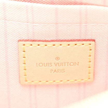 Louis Vuitton Damier Azur Neverfull MM GM Pochette Rose Ballerine 6 of 7