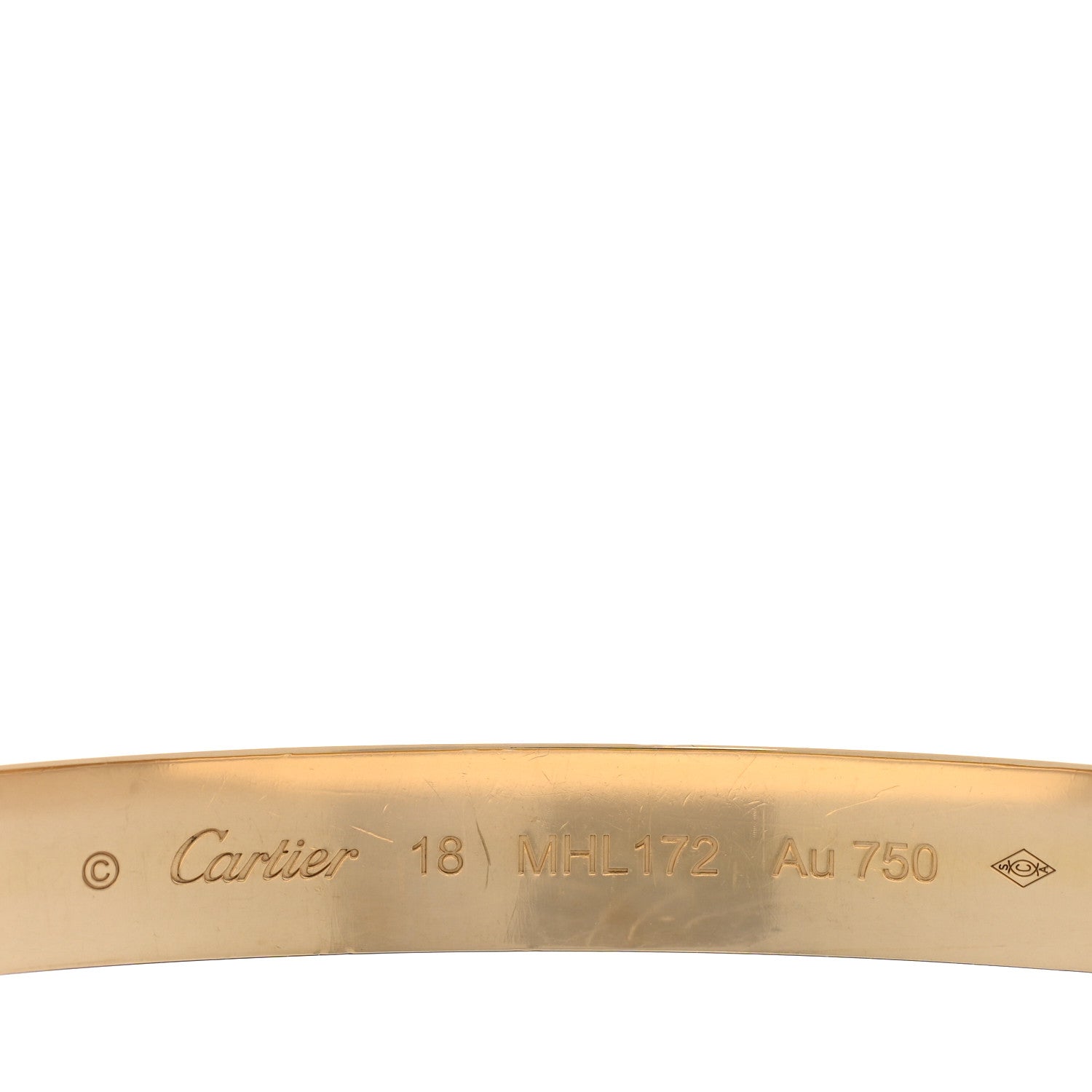 Cartier 18K Yellow Gold LOVE Bracelet 18 3 of 7