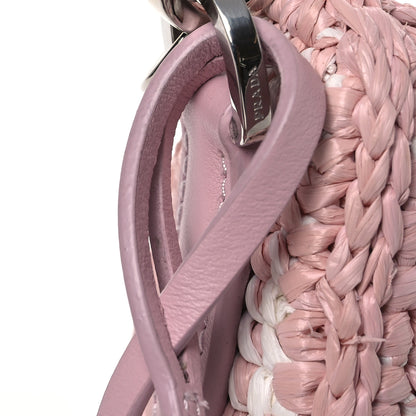 Prada Yarn Raffia Effect Crochet Mini Re-Edition Shoulder Bag Alabastro 13 of 14