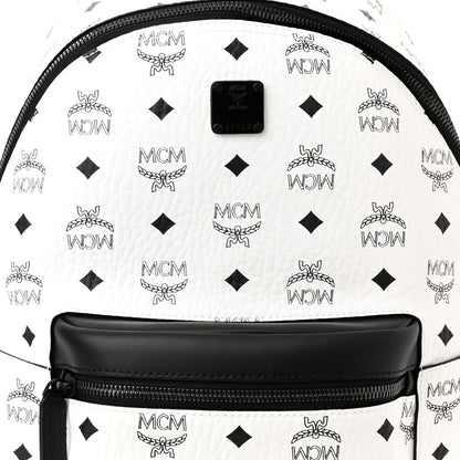 MCM Visetos Nappa Small Stark Backpack White 7 of 9