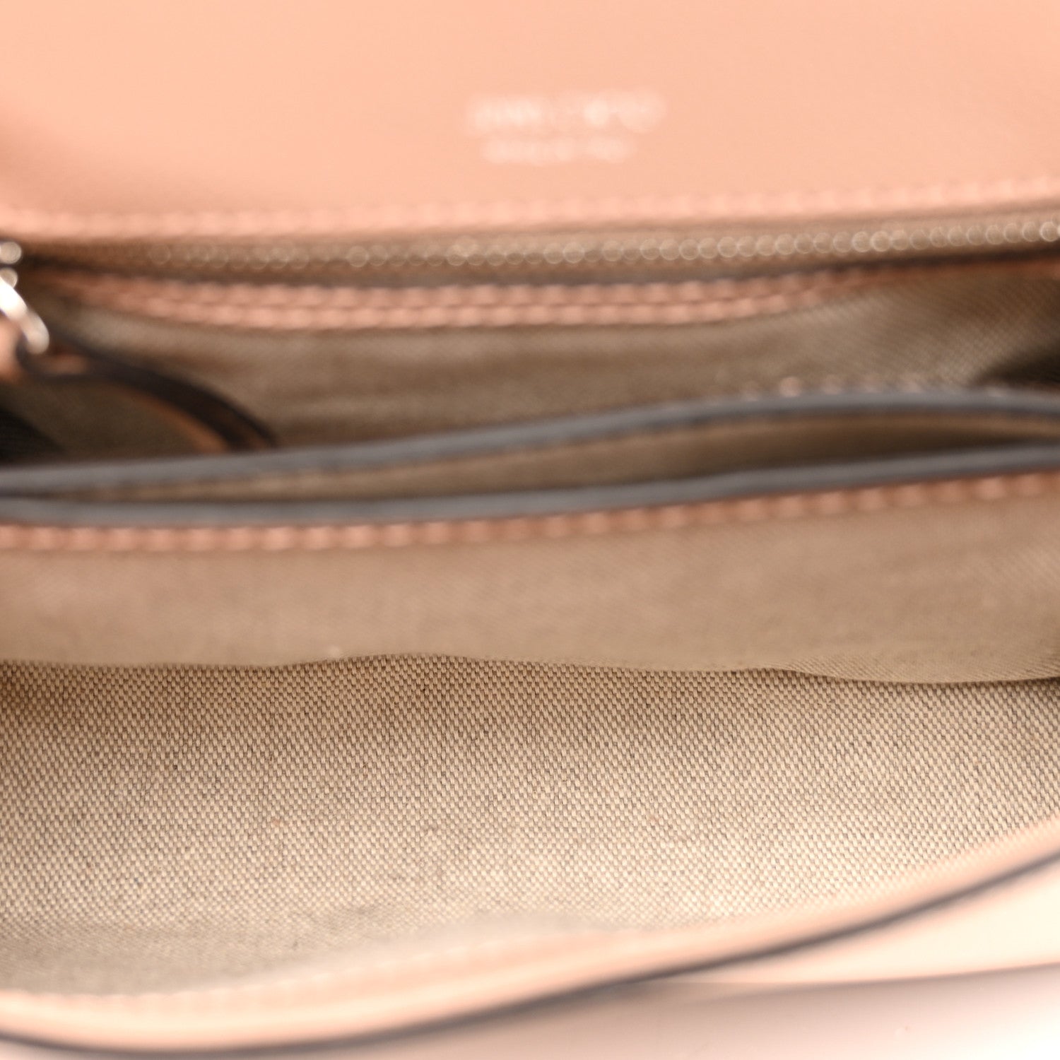 Jimmy Choo Calfskin Crystal Small Cheri Top Handle Bag  Powder Pink 5 of 9