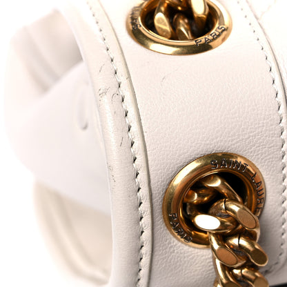 Saint Laurent Lambskin Matelasse Monogram Medium Niki Chain Satchel Ivory 16 of 19