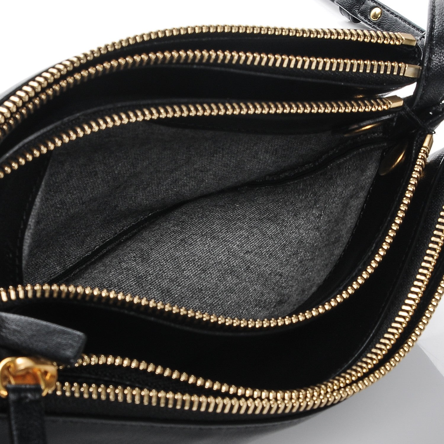 Celine Lambskin Small Trio Crossbody Bag Black 5 of 7