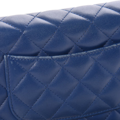 Chanel Lambskin Quilted Wallet On Chain WOC Dark Blue 13 of 15