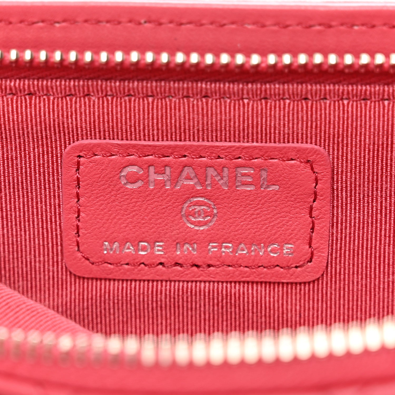 Chanel Lambskin Quilted Phone Chain Clutch Bag Pink 7 of 10