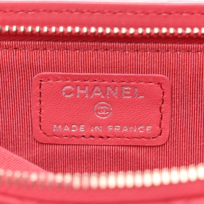 Chanel Lambskin Quilted Phone Chain Clutch Bag Pink 7 of 10