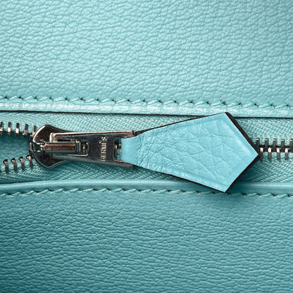 Hermes Taurillon Clemence Birkin 30 Bleu Atoll 23 of 34
