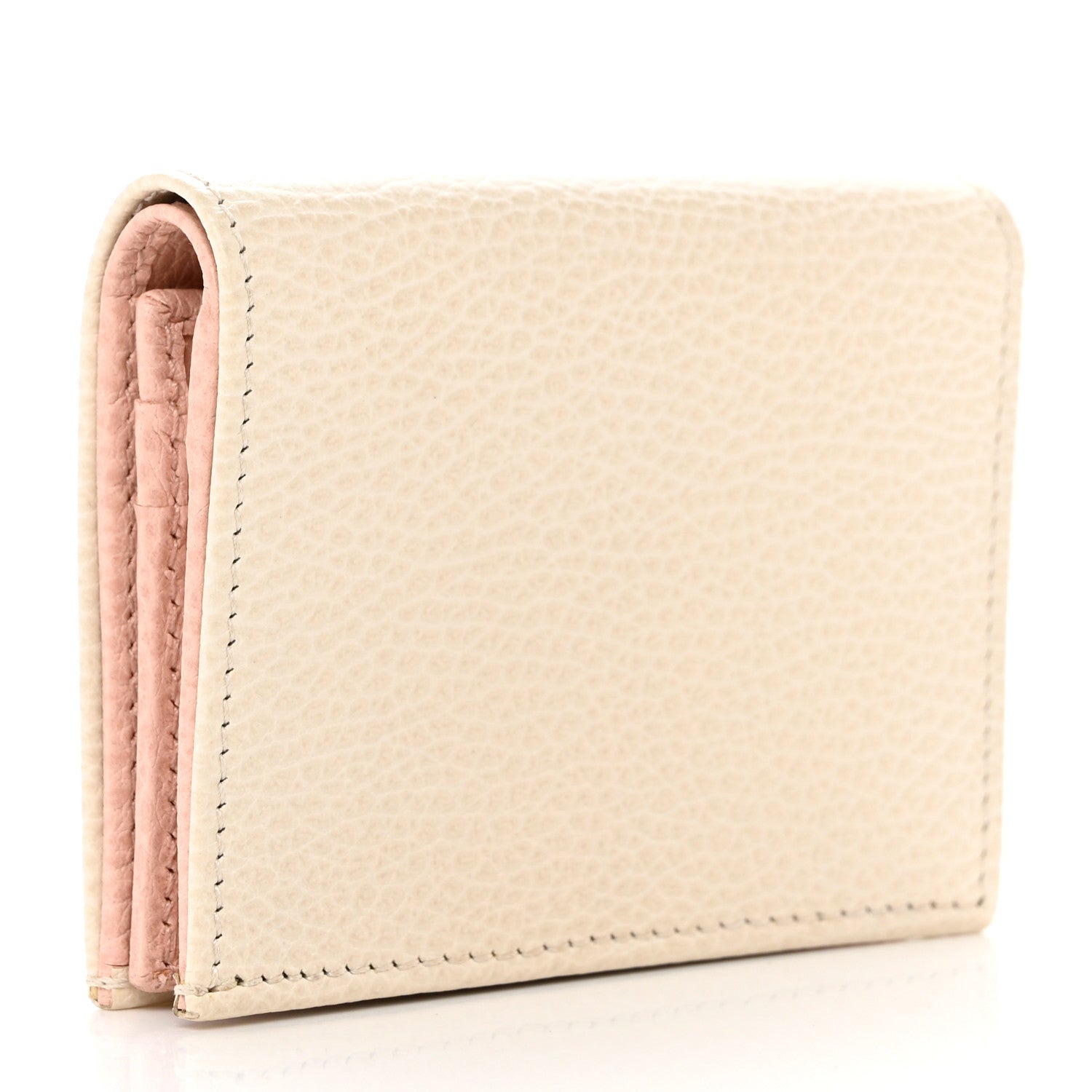 Gucci Calfskin GG Marmont Bow Card Case White 3 of 7