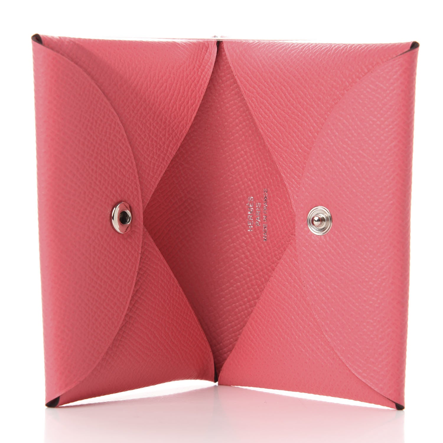 Hermes Epsom Calvi Card Case Rose Azalee 5 of 7