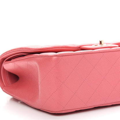 Chanel Caviar Quilted Jumbo Double Flap Dark Pink 8 of 9