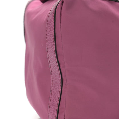 Gucci Nylon Monogram Dollar Calfskin Medium Light Double Buckle Backpack Peonia Flower 11 of 12