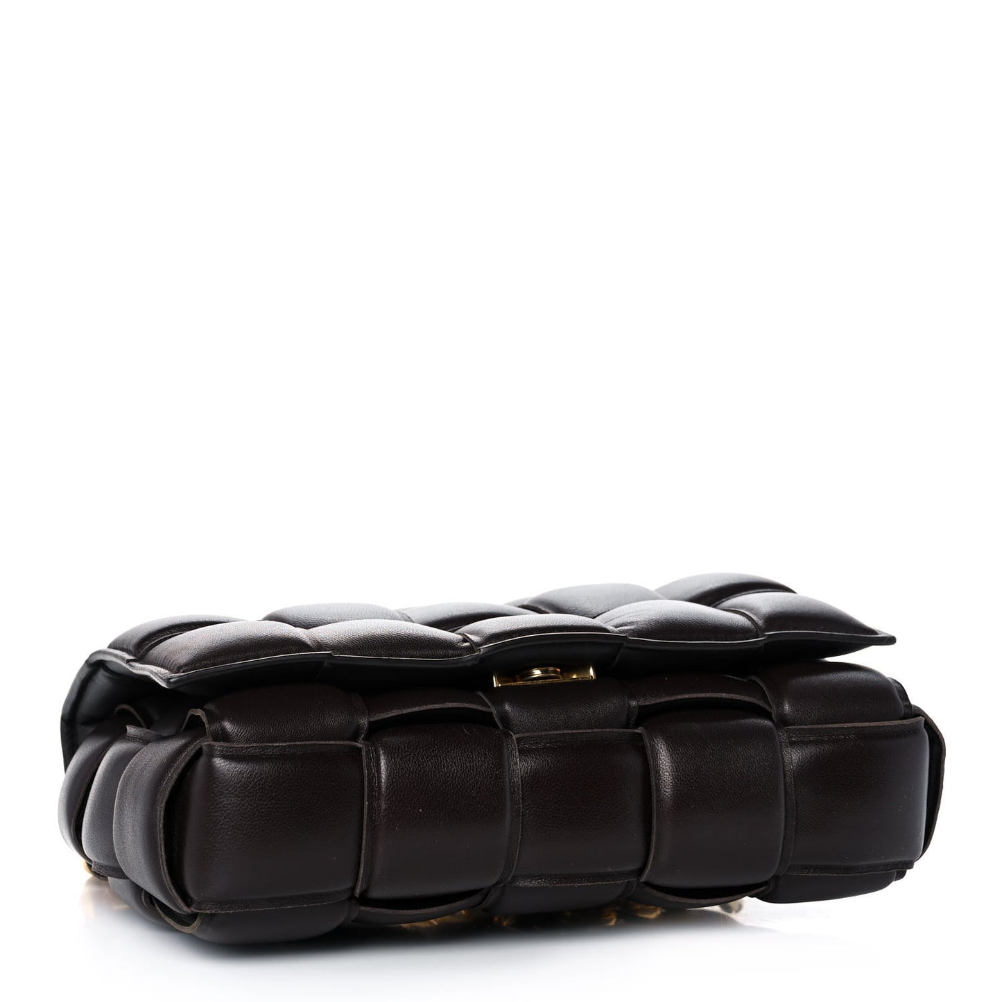Lambskin Maxi Intreccio Padded Chain Cassette Crossbody Bag Black