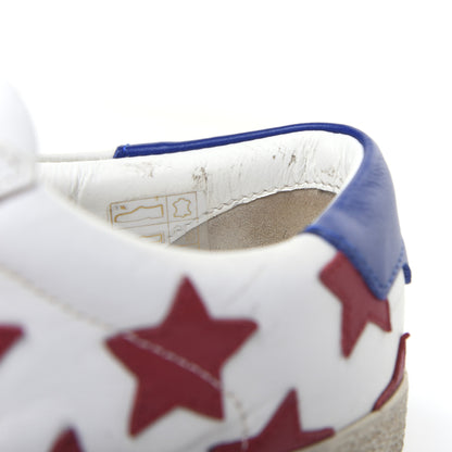 Saint Laurent Calfskin Star Court Sneakers 38.5 White Red 15 of 15
