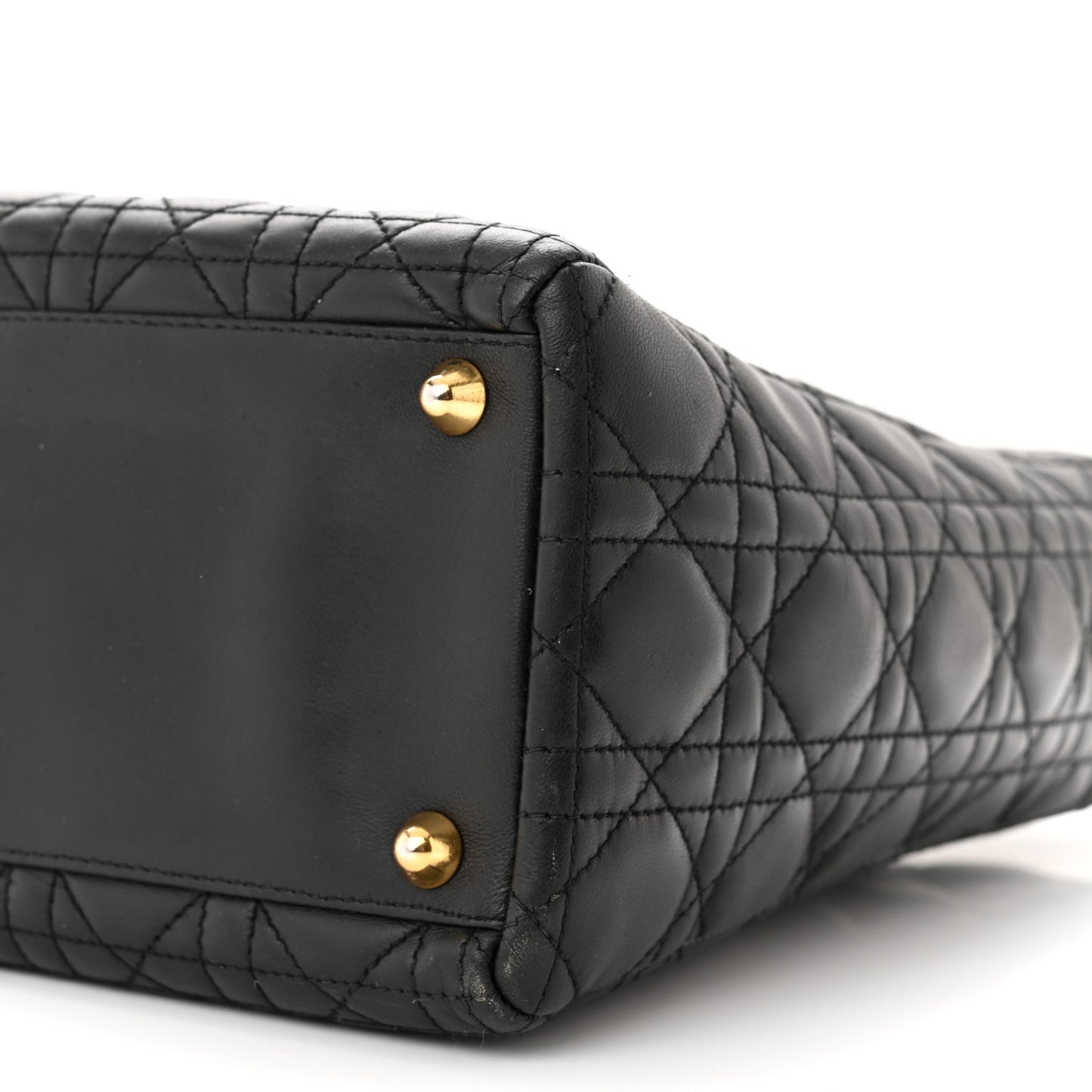 Lambskin Cannage Large Lady Dior Black