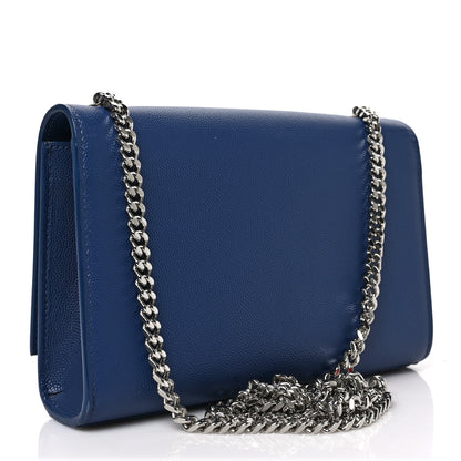 Saint Laurent Grain De Poudre Small Classic Monogram Kate Satchel Denim 2 of 9