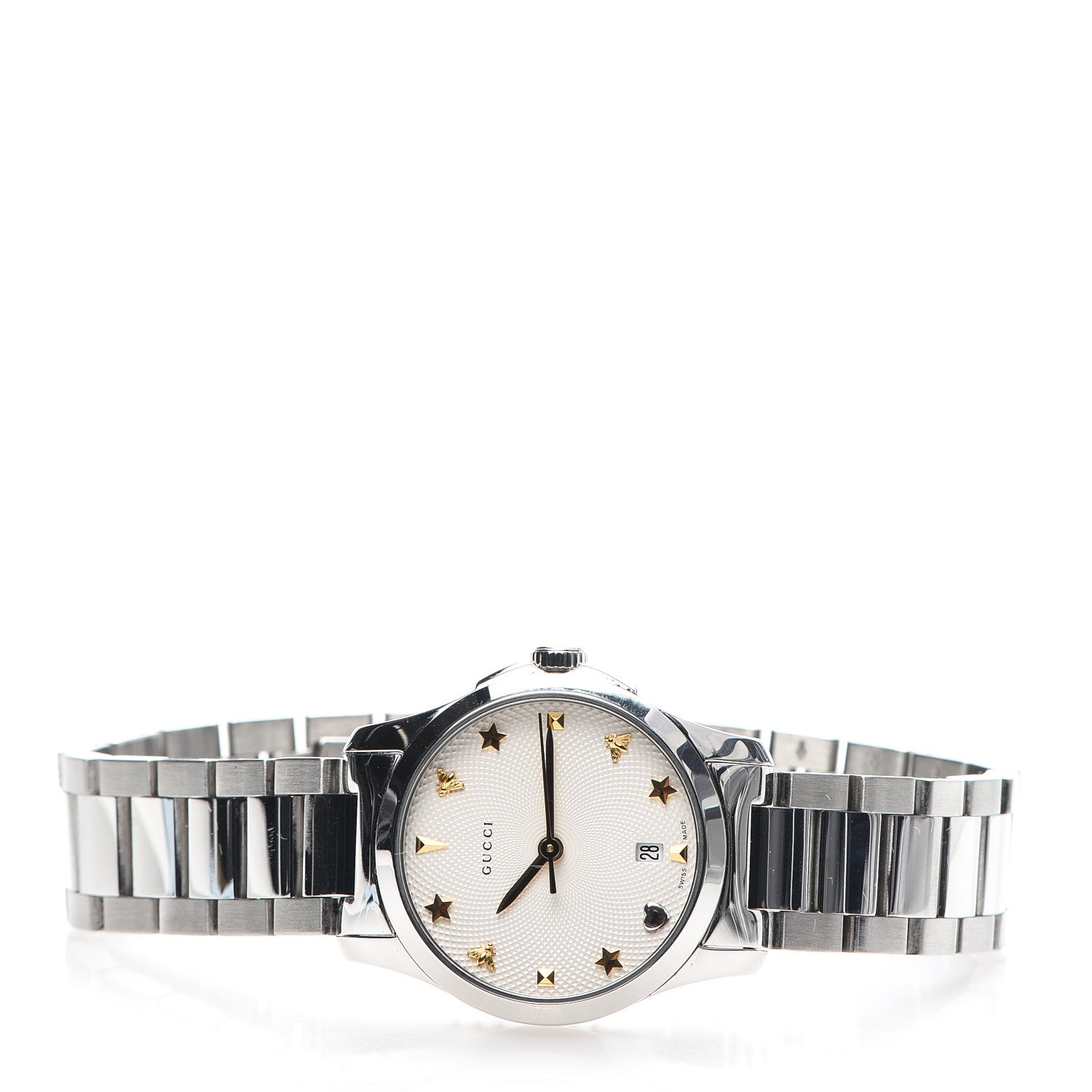 Gucci Stainless Steel 27mm G-Timeless Charm Quartz Watch 3 of 7