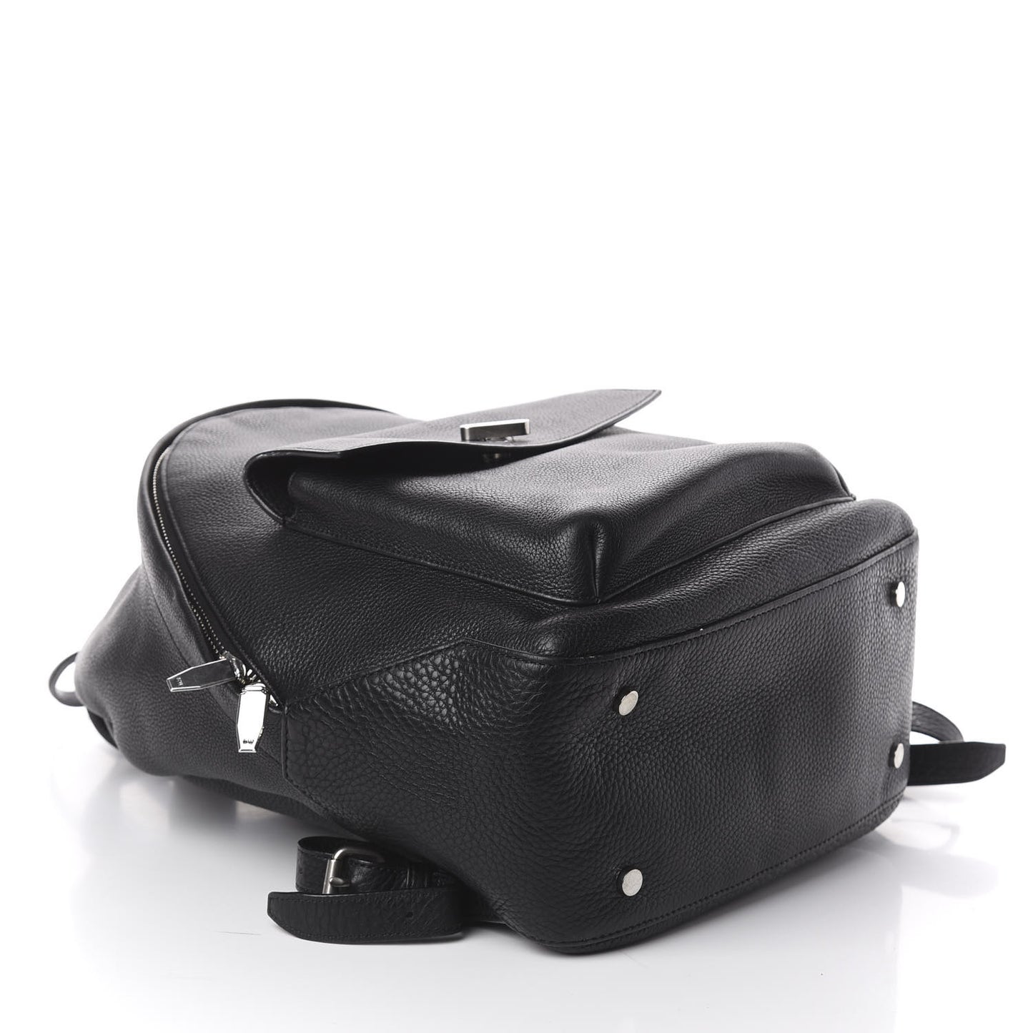 Pebbled Calfskin Icon Backpack Black