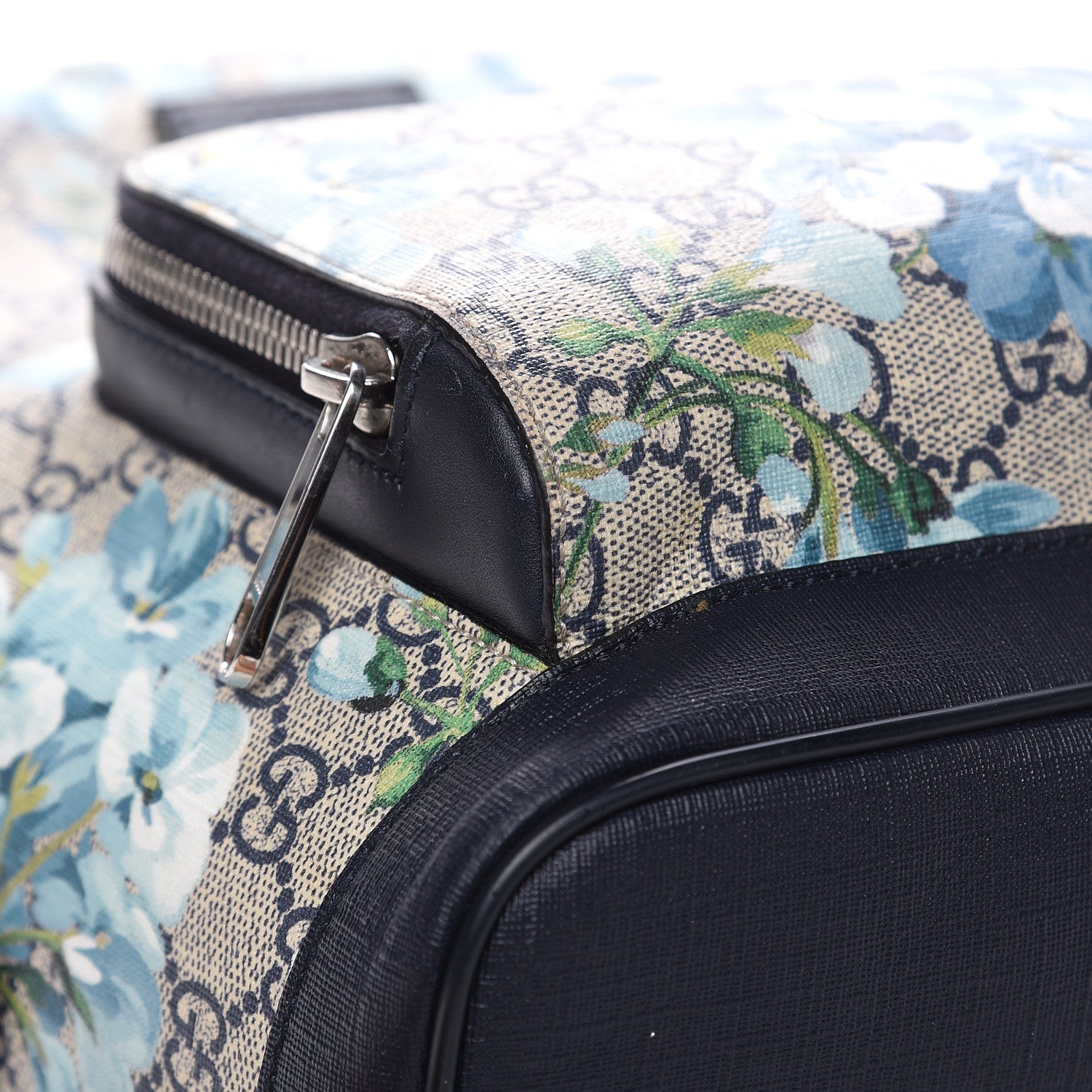 Gucci GG Supreme Monogram Blooms Small Day Backpack Blue 11 of 15