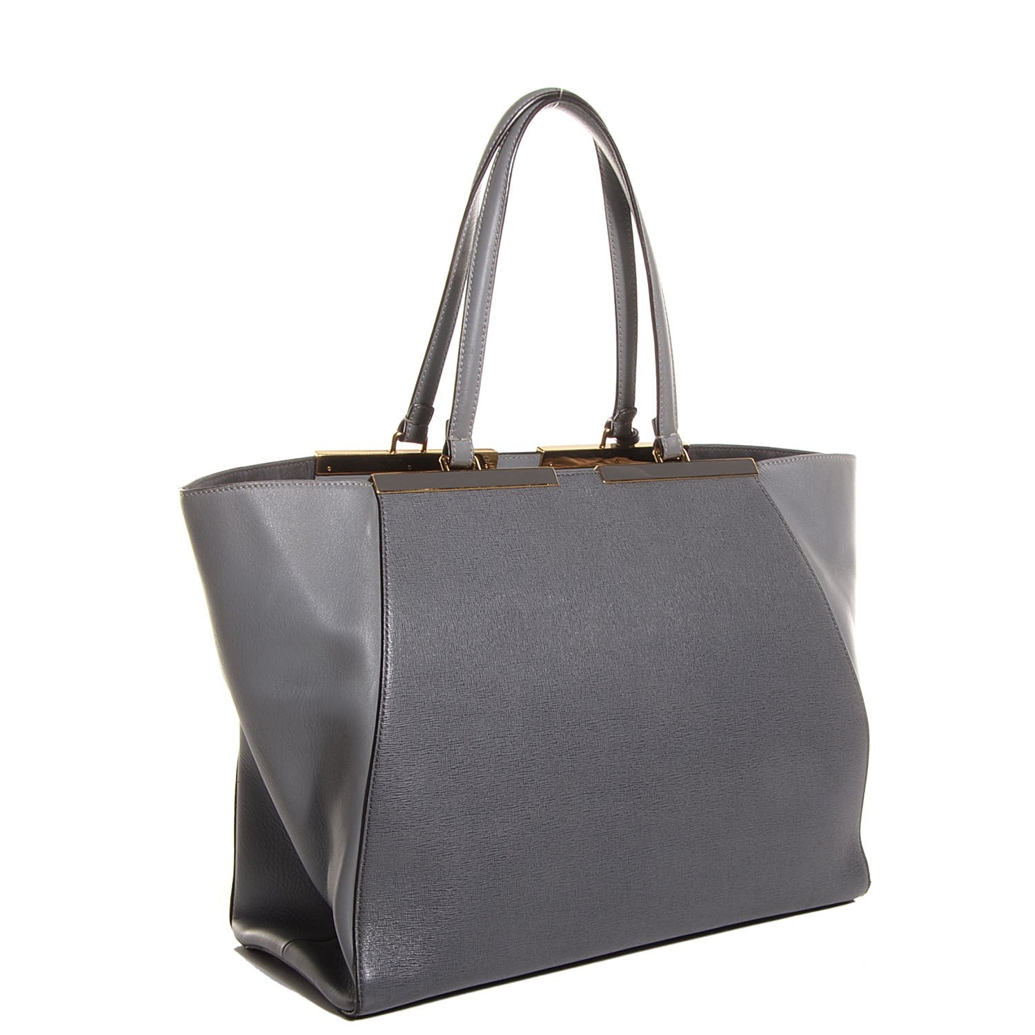 Fendi Vitello Elite Large 3Jours Tote Grigio 3 of 13
