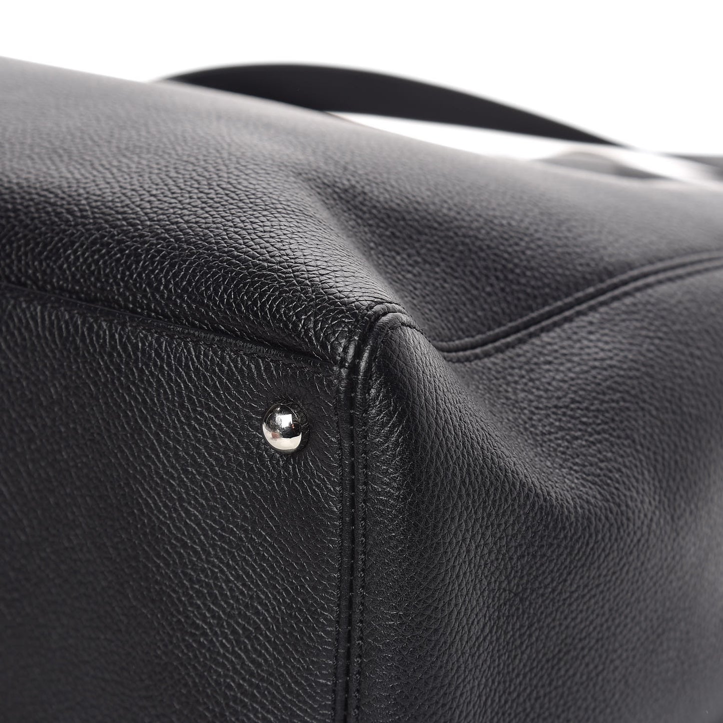 Calfskin Cerf Executive Shopper Tote Black