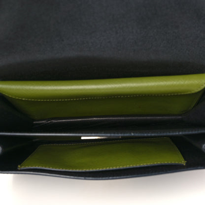 Prada Saffiano Lux Bi-Color Sound Shoulder Bag Mercurio Edera 5 of 7