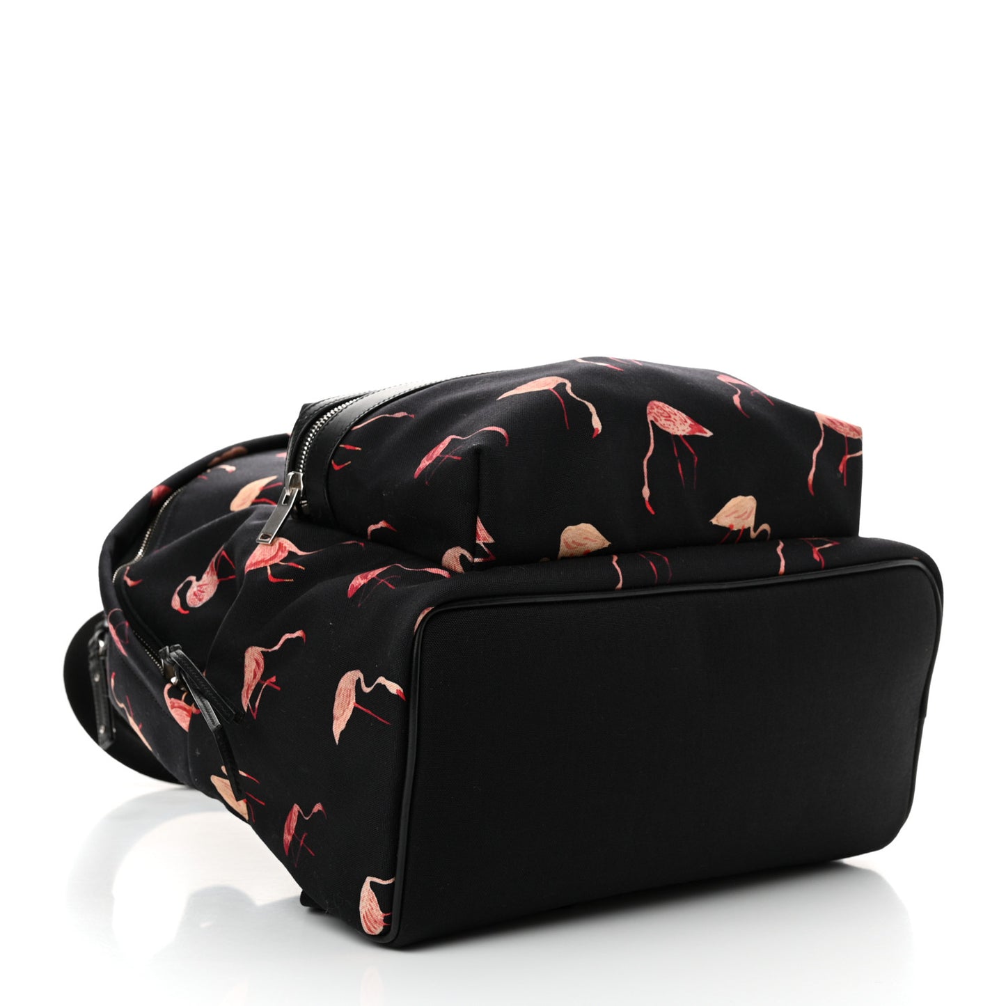 Nylon Canvas Flamingo Print City Backpack Pink Black