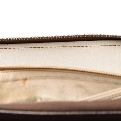 Chanel Metallic Calfskin Chain Zip Around Wallet Brown 11 of 14